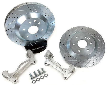 Baer Big Claw Front Brake Rotor - Directional / Drilled / Slotted - 14 in OD - Jeep Gladiator 2020-24 / Jeep Wrangler JL 2018-24 (Pair)