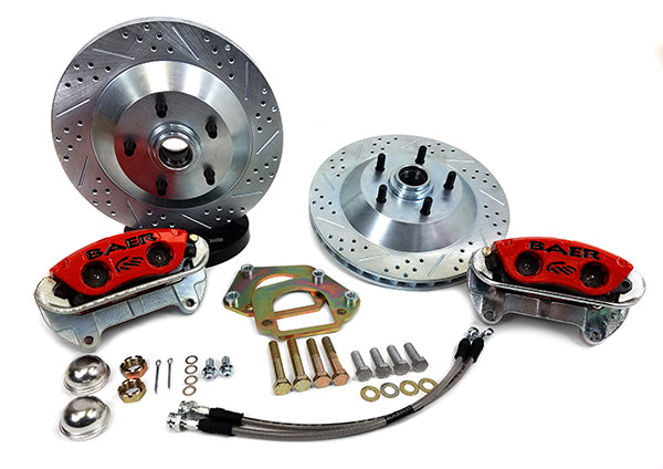 Baer Classic Series 2 Piston Rear Brake Kit - Red - GM A-Body / F-Body / X-Body 1964-74