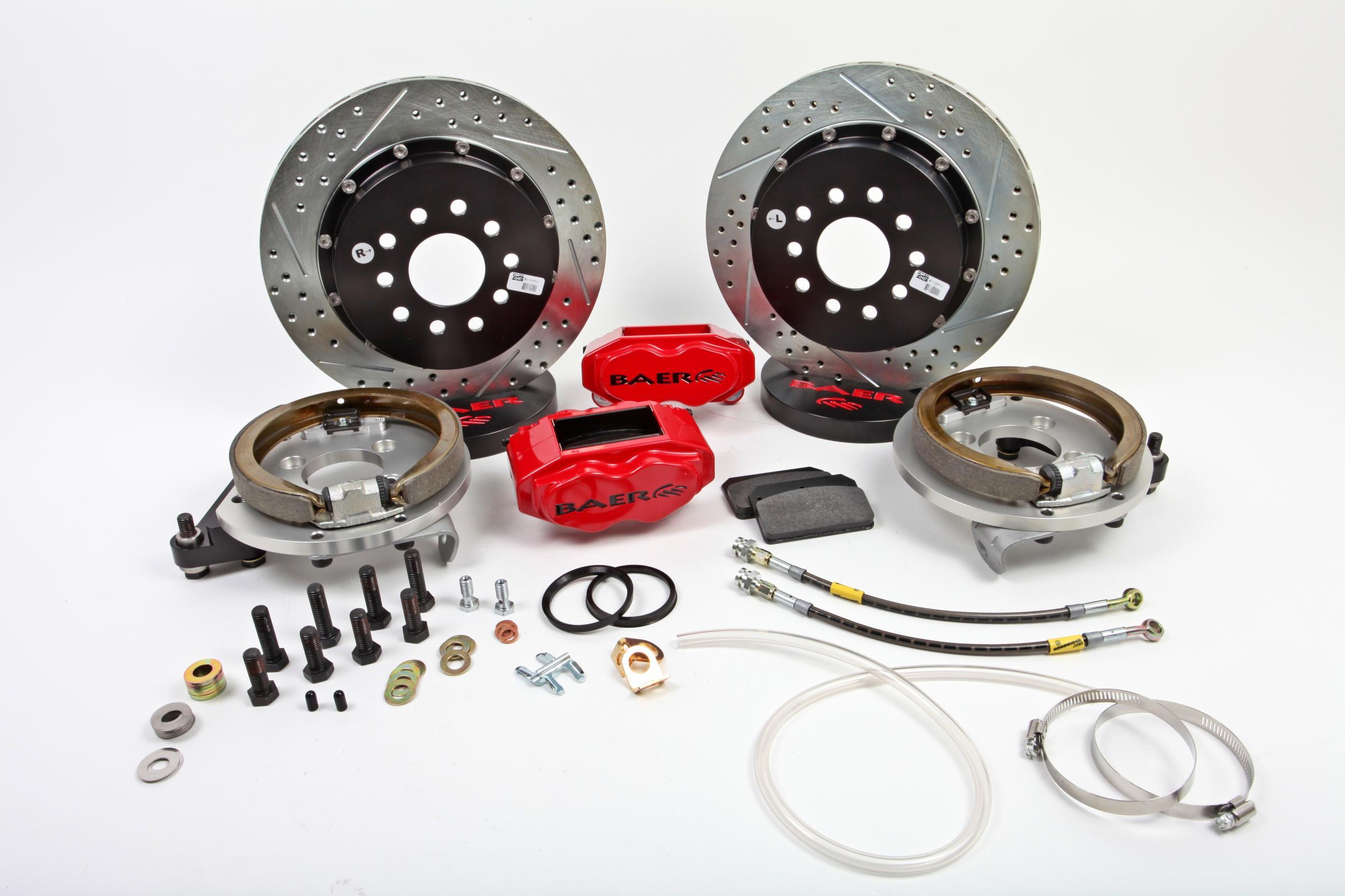 Baer SS4-Plus Rear Brake Kit - Red - GM A-Body 1964-77