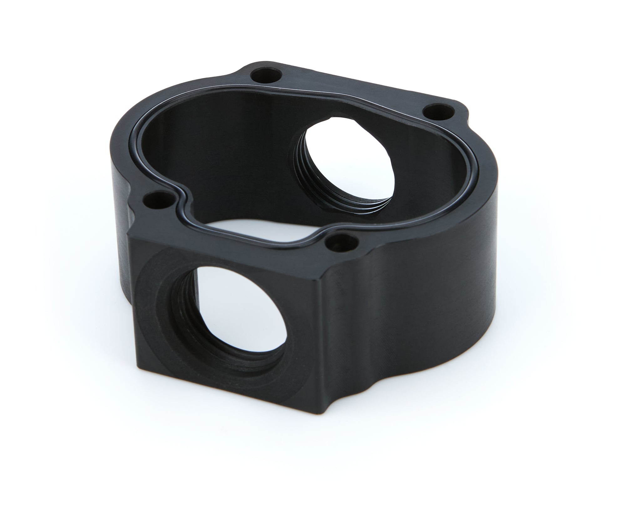 Barnes Late Model Oil Pump Body - 12 AN Inlet - 12 AN Outlet - Black Oxide