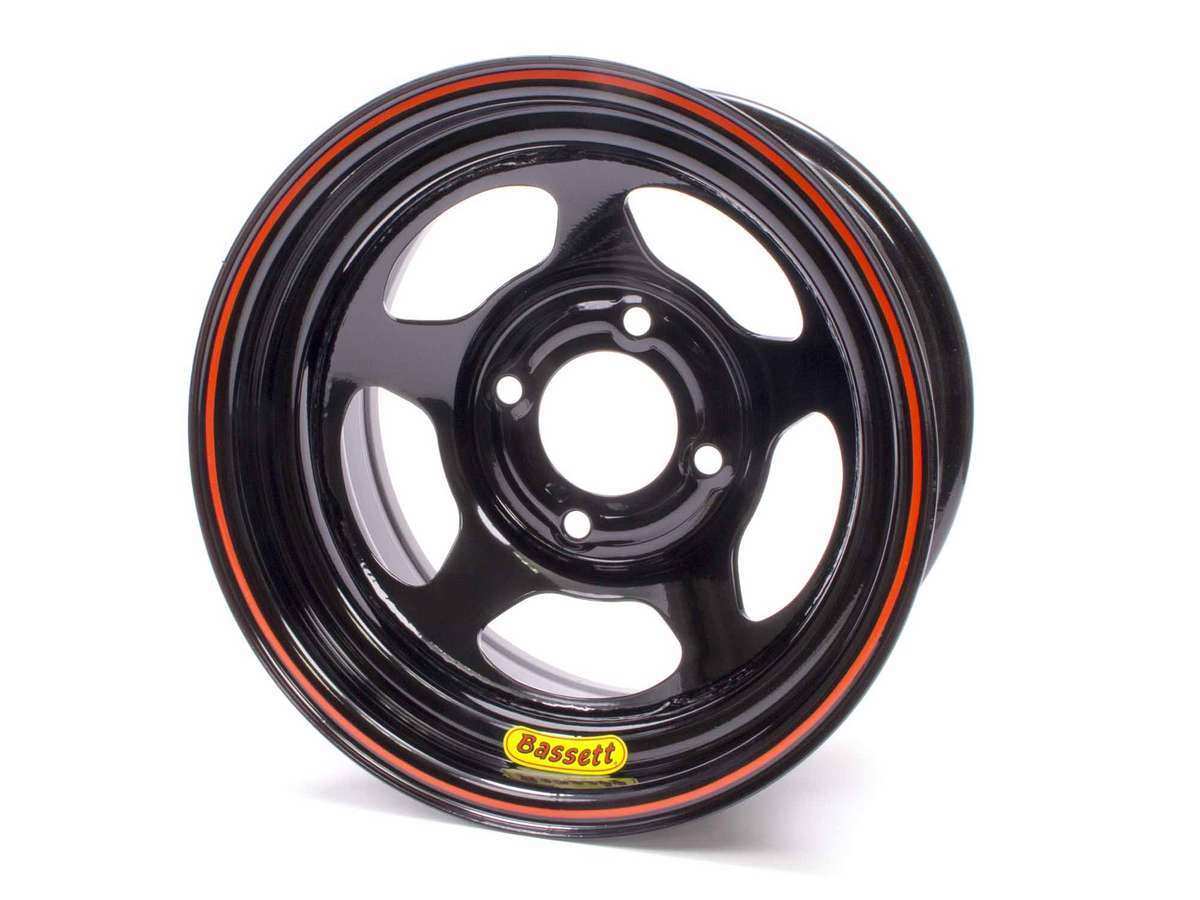Bassett D-Hole Lightweight Wheel - 13 x 7 in - 3.5 in Backspace - 4 x 4.5 in Bolt Pattern - Black