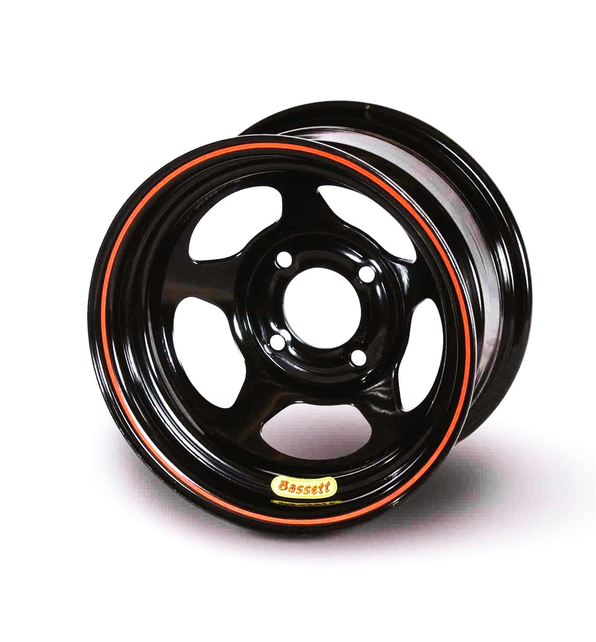 Bassett D-Hole Lightweight Wheel - 13 x 8 in - 2 in Backspace - 5 x 100 mm Bolt Pattern - Black