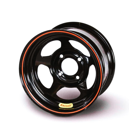 Bassett D-Hole Lightweight Wheel - 13 x 8 in - 2 in Backspace - 5 x 100 mm Bolt Pattern - Black