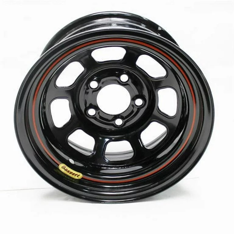 Bassett DOT Street Legal Wheel - 15 x 8 in - 2 in Backspace - 5 x 100 mm Bolt Pattern - Black