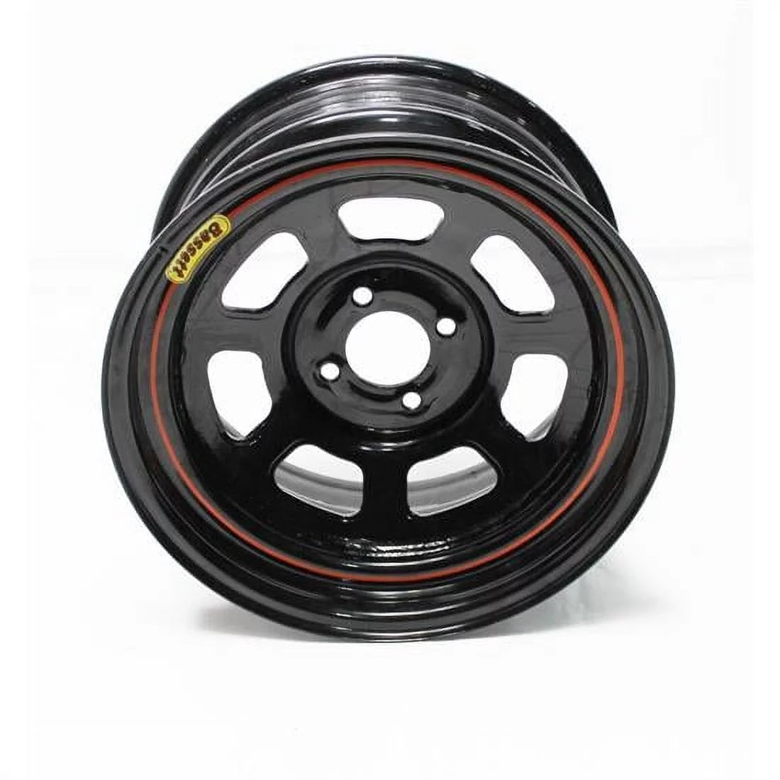 Bassett D.O.T. Beaded Wheel - 15 x 7 in - 2.000 in Backspace - 4 x 4.50 in Bolt Pattern - Black