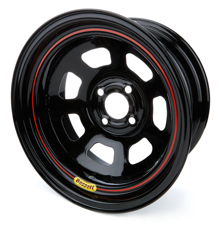Bassett D-Hole Lightweight Wheel - 15 x 7 in - 2.000 in Backspace - 4 x 4.25 in Bolt Pattern - Black