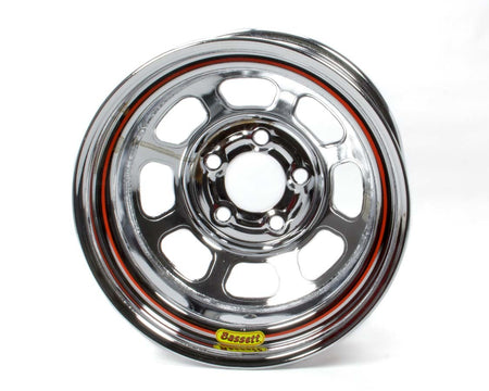 Bassett D-Hole Armor Edge Wheel - 15 x 8 in - 2.000 in Backspace - 5 x 5.00 in Bolt Pattern - Chrome
