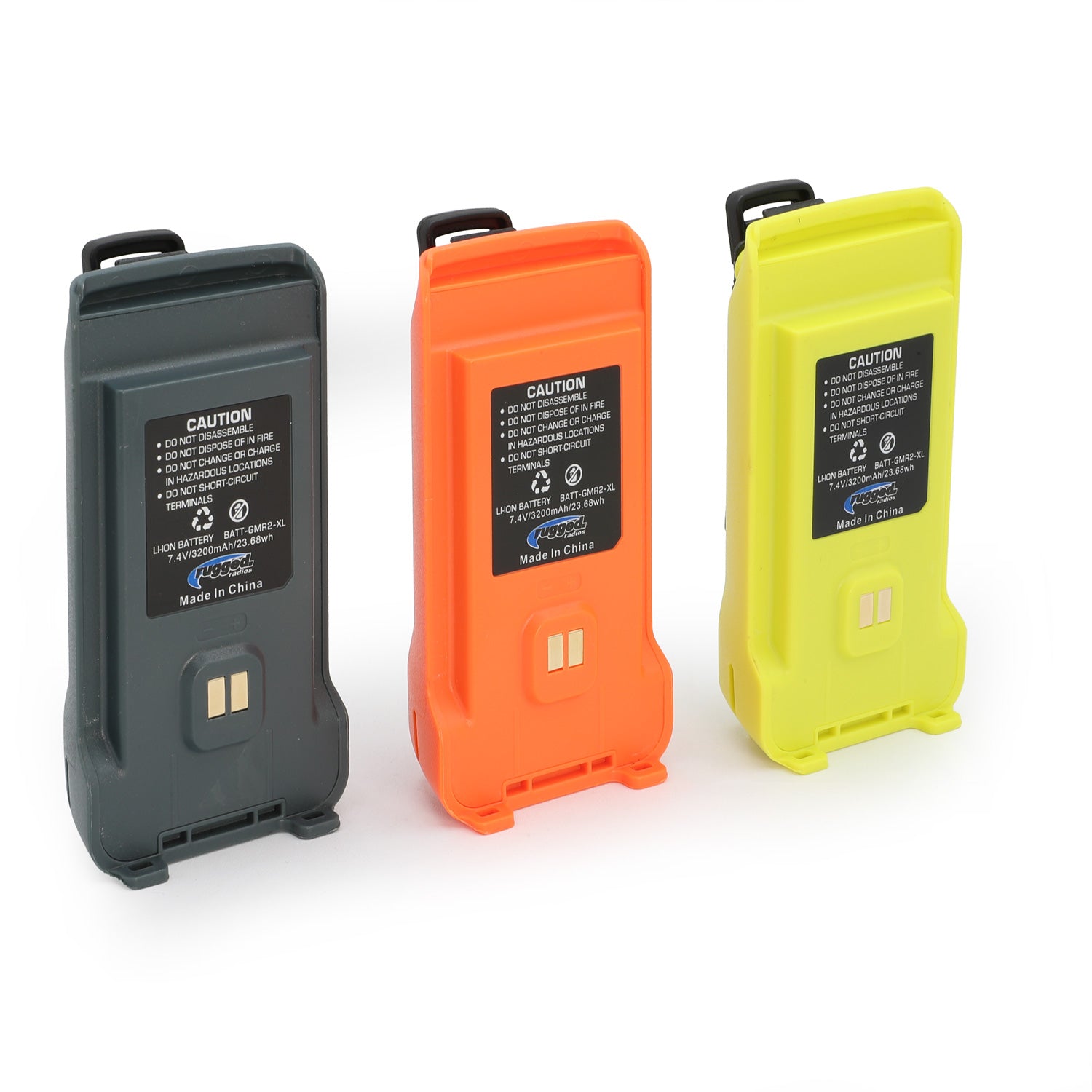 Rugged Radios GMR2 and GMR2 PLUS Handheld Long-Lasting XL Battery - Safety Orange BAT-GMR2-XL-ORN
