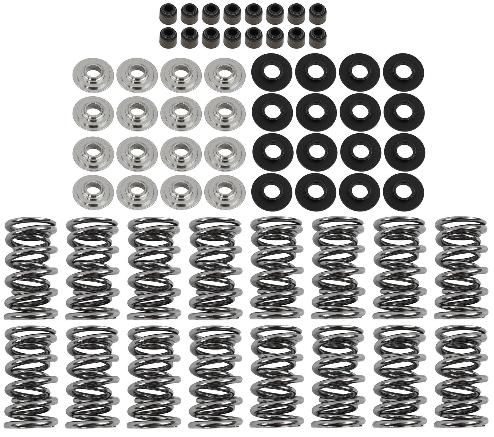 Brian Tooley Racing Dual Valve Spring Kit - 380 lb. - 1.070 in Coil Bind - 1.300 in OD - Locks / Titanium Retainers / Viton® Seals / Seats - GM LS-Series