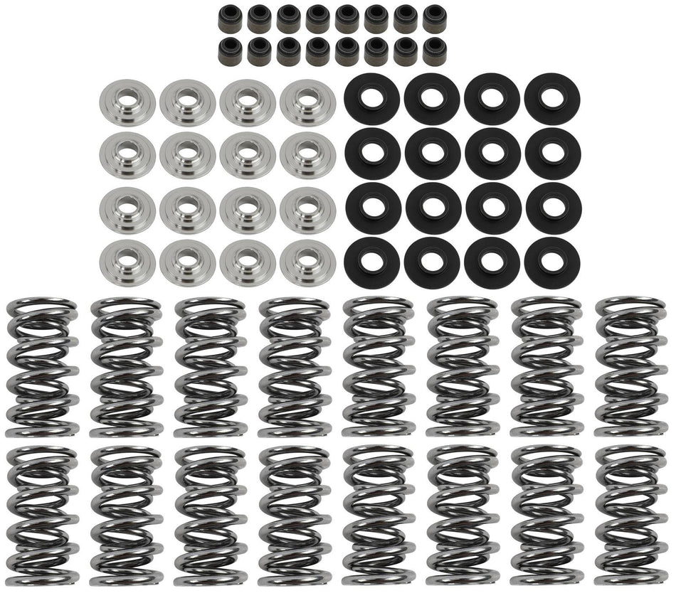 Brian Tooley Racing Dual Valve Spring Kit - 380 lb. - 1.070 in Coil Bind - 1.300 in OD - Locks / Titanium Retainers / Viton® Seals / Seats - GM LS-Series