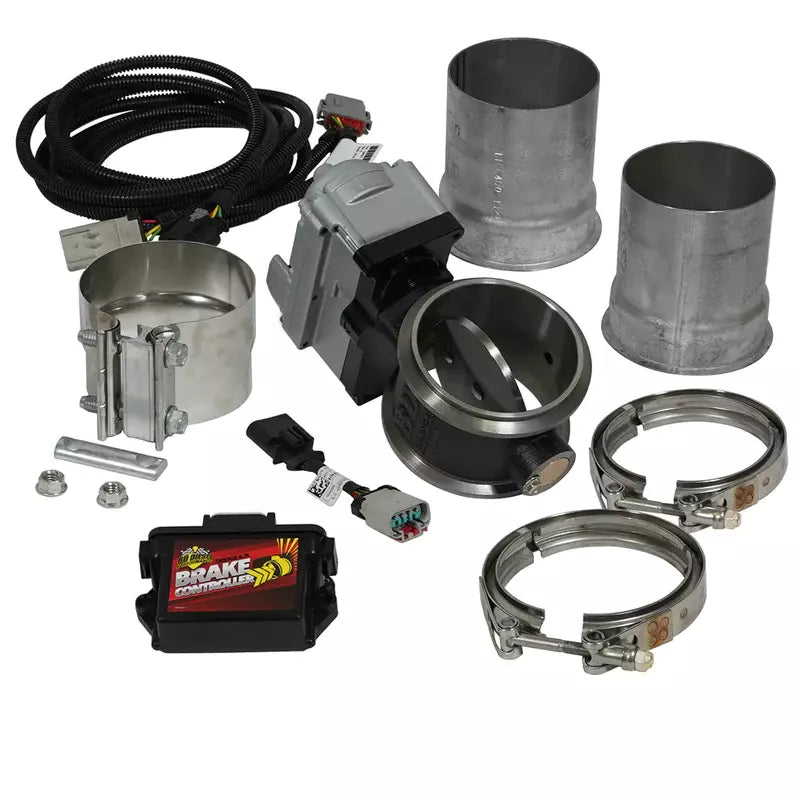 BD Diesel Downpipe Mount Exhaust Brake - 4 in Cast Iron Housing - Cummins 2007-17