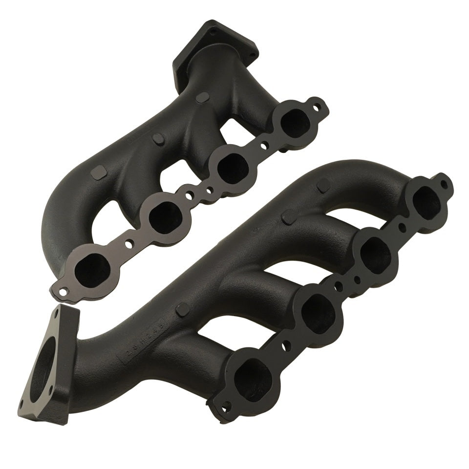 BD Diesel Exhaust Manifold - Black Ceramic Coated - GM LS-Series - GM Fullsize Truck 2002-13 (Pair)