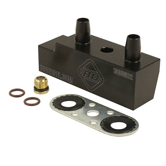 BD Diesel Bypass Delete Fluid Cooler Bypass - Black - GM 6L80 2014-18