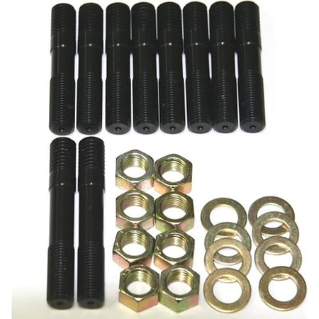 Blower Drive Service Supercharger Stud - 7/16 in Thread - 2-1/2 / 3 in Long - Hex Head Nuts - Black - BDS Superchargers