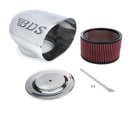 Blower Drive Service Single Dominator Scoop Air Cleaner - 12.375 x 10.375 in Rectangle - 7.75 in Tall - Polished