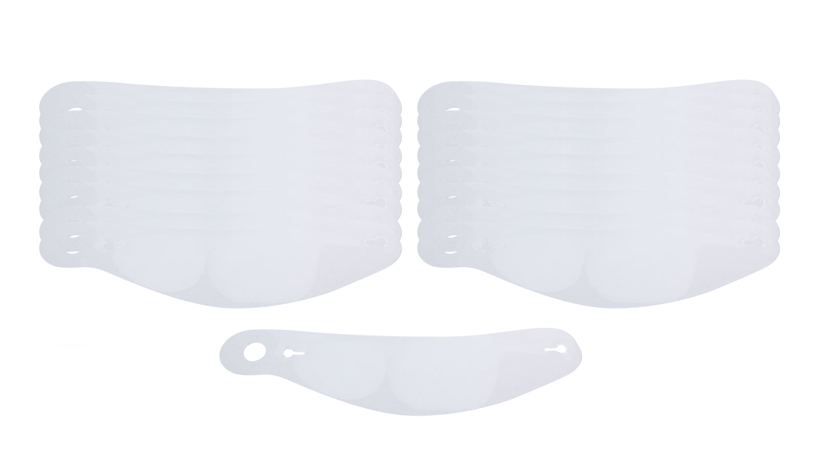 Bell Tear Offs - 2 mm Thick - Clear - Bell Helmets (20 Pack)