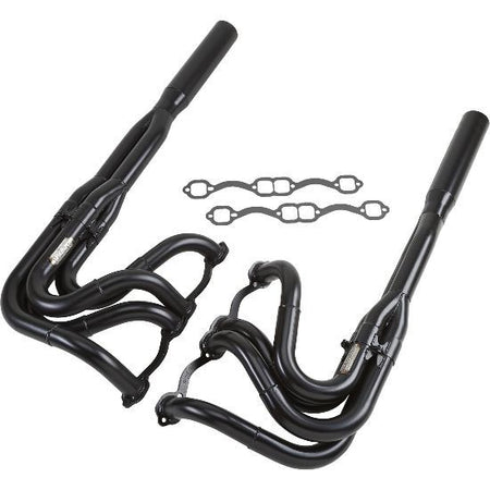 Beyea Dirt Sprint Car Headers - 1.75 to 1.875 in Primary - 3 in Collector - Small Block Chevy (Pair)