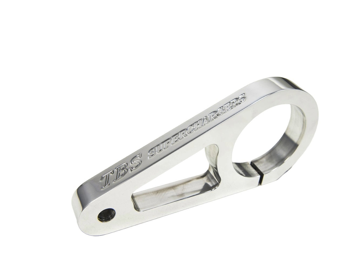 The Blower Shop Supercharger Belt Pulley Adjuster Idler Pulley Bracket - 3.437 in Diameter - Polished