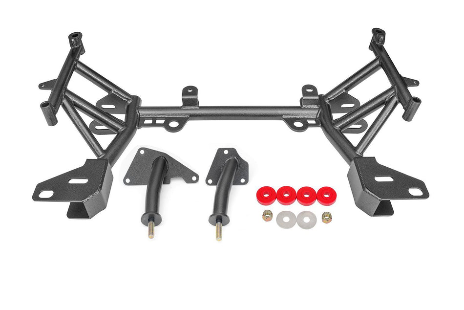 BMR Suspension K-Member - Factory Steering Rack - Stock Motor Mounts - Black - GM F-Body 1993-2002