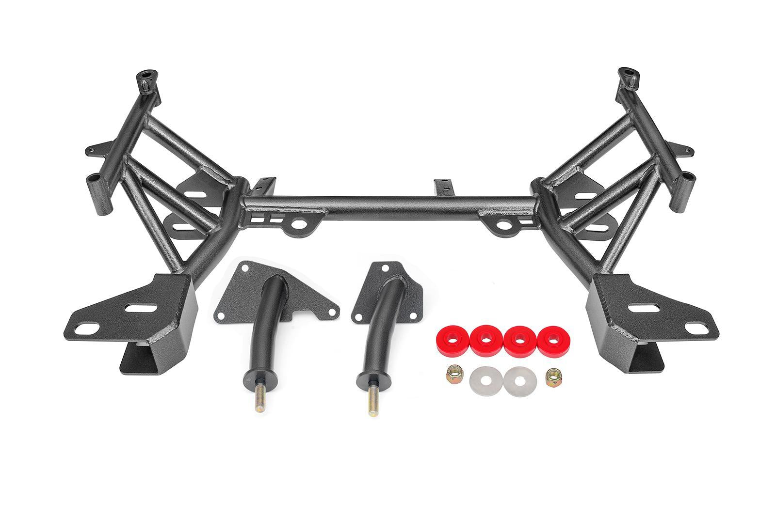 BMR Suspension K-Member - Pinto Steering Rack - Stock Motor Mounts - Black - GM F-Body 1993-2002