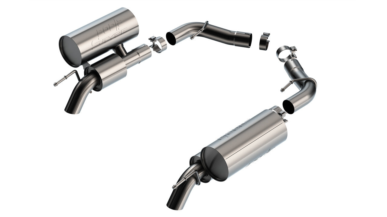 Borla S-Type Axle-Back Stainless Exhaust System - 2.75 in Diameter - Mopar Gen III Hemi - Jeep Wagoneer 2023-24