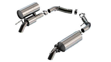 Borla S-Type Axle-Back Stainless Exhaust System - 2.75 in Diameter - Mopar Gen III Hemi - Jeep Wagoneer 2023-24