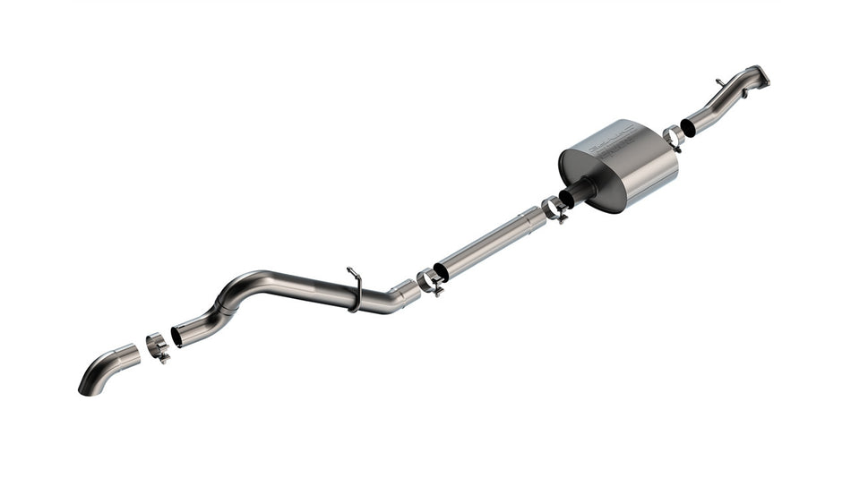 Borla S-Type Cat-Back Stainless Exhaust System - 2-3/4 in Diameter - Ford Ecoboost V6 - Ford Midsize SUV 2021-22