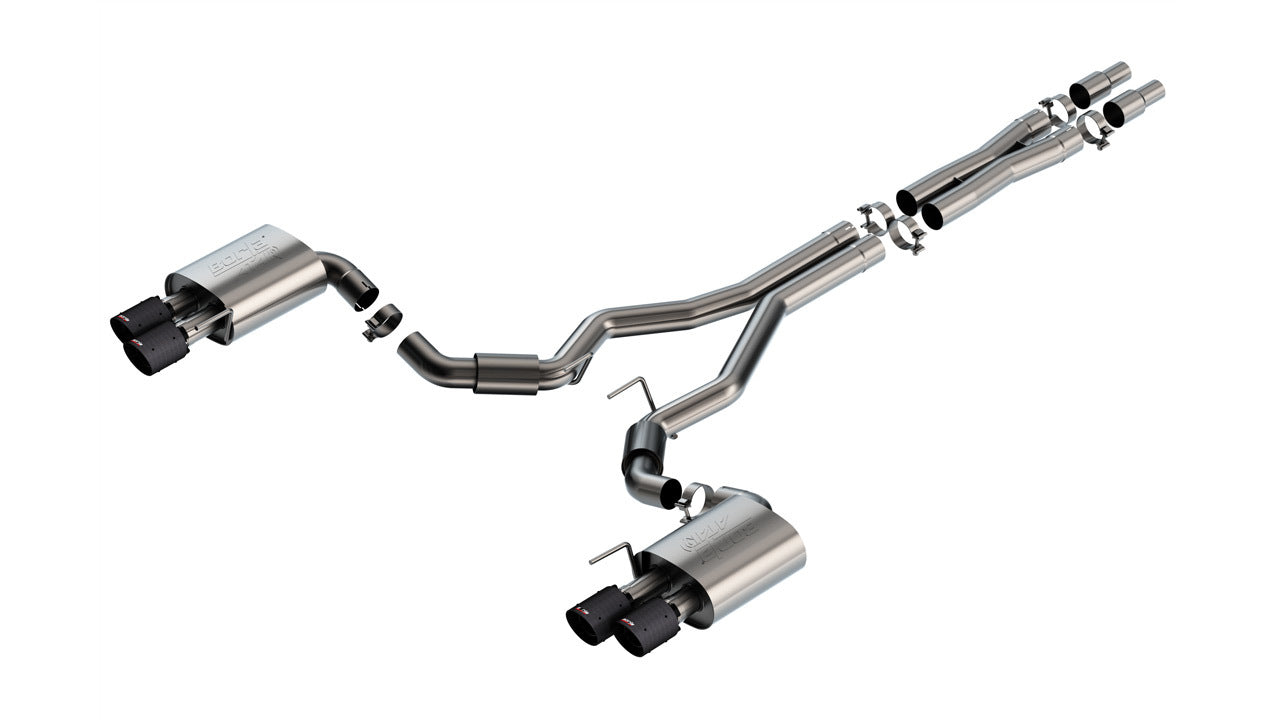 Borla ATAK Cat-Back Natural Exhaust System - 2-1/2 in Diameter - Ford Coyote - Ford Mustang 2024 140970CFBA