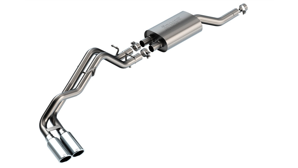 Borla S-Type Cat-Back Exhaust System - 2-1/4 in Diameter - Ford EcoBoost 4-Cylinder - Ford Midsize Truck 2024-25