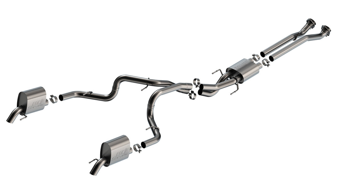 Borla S-Type Cat-Back Stainless Exhaust System - 2.75 in Diameter - Mopar Inline-6 - Jeep Wagoneer 2023-24