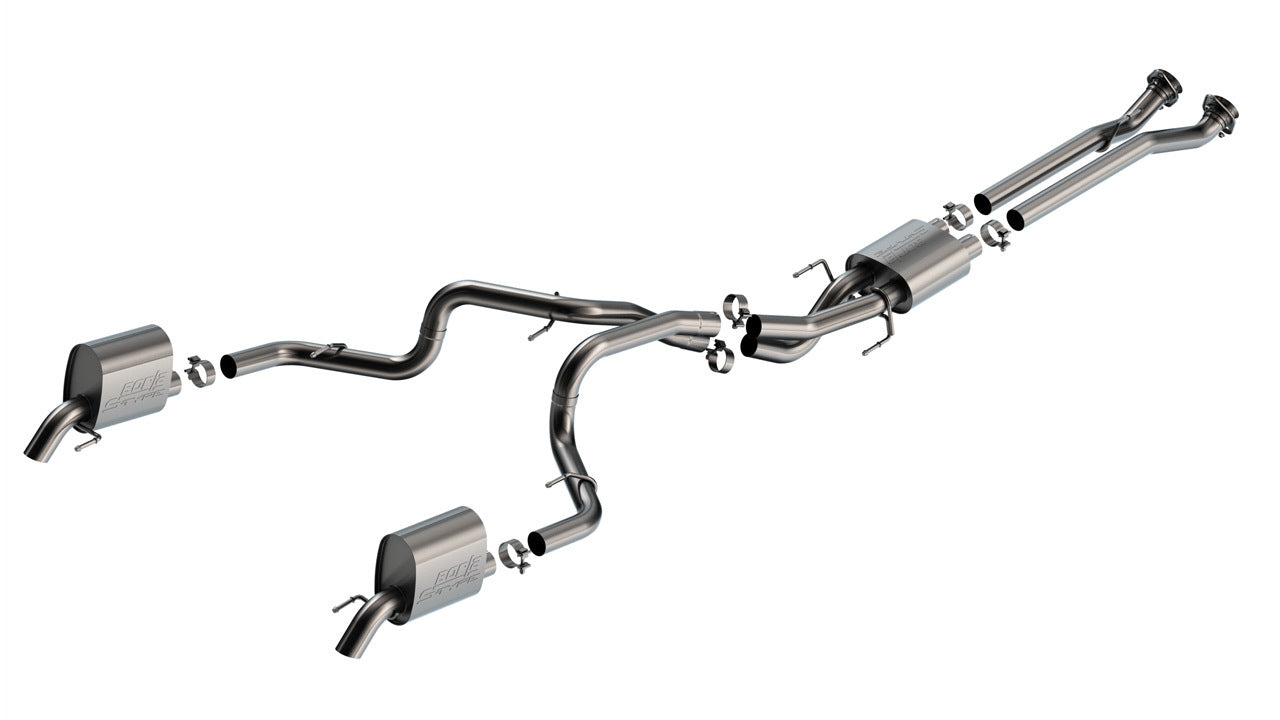 Borla S-Type Cat-Back Stainless Exhaust System - 2.75 in Diameter - Mopar Inline-6 - Jeep Wagoneer 2023-24