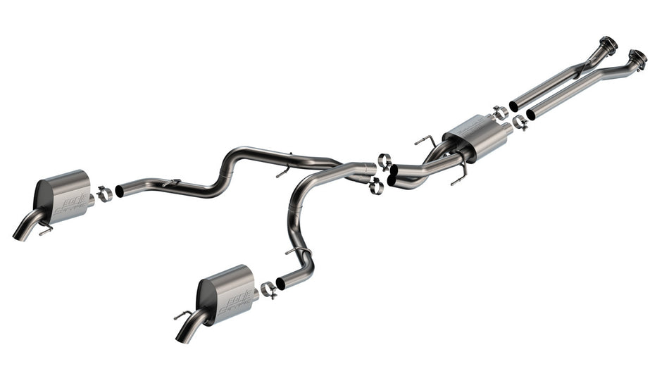 Borla S-Type Cat-Back Stainless Exhaust System - 2.75 in Diameter - Mopar Inline-6 - Jeep Wagoneer 2023-24