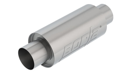 Borla Stainless Resonator - 3 in Center Inlet / Outlet - 5 x 10 in Round Body - 15 in Long