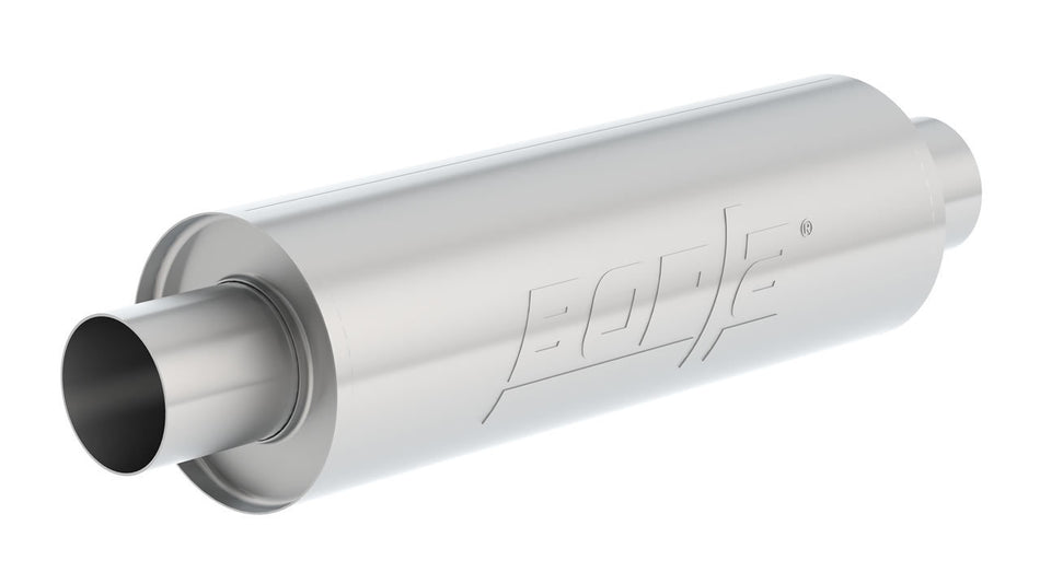 Borla XR-1 Sportsman Stainless Muffler - 2-1/2 in Center Inlet / Outlet - 5 in Round Body - 20 in Long