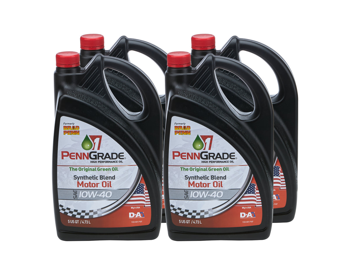 PennGrade High Zinc 10W40 Semi-Synthetic Motor Oil - 5 Qt Jug (Case of 4)