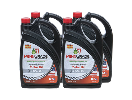 PennGrade High Zinc 10W30 Semi-Synthetic Motor Oil - 5 Qt Jug (Case of 4)