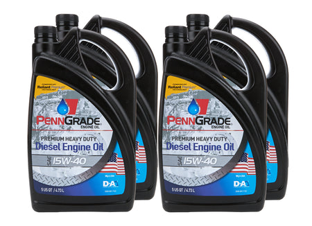 PennGrade Premium Heavy Duty Diesel 15W40 Semi-Synthetic Motor Oil - 5 Qt. Jug (Case of 4)