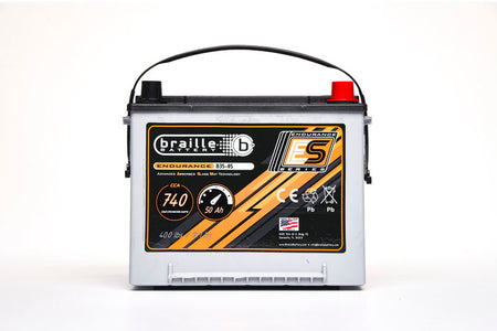 Braille Battery Endurance AGM Battery - 12V - 740 Cold Cranking Amps - Top Terminals - 9.56 in L x 7.75 in H x 6.75 in W
