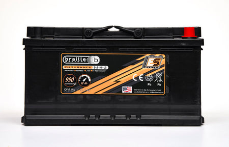Braille Battery Endurance AGM Battery - 12V - 990 Cold Cranking Amps - Top Terminals - 13.94 in L x 7.5 in H x 6.88 in W