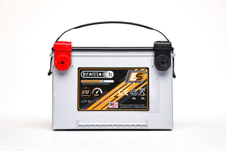 Braille Battery Endurance AGM Battery - 12V - 870 Cold Cranking Amps - Side Terminals - 10.75 in L x 7.25 in H x 6.88 in W