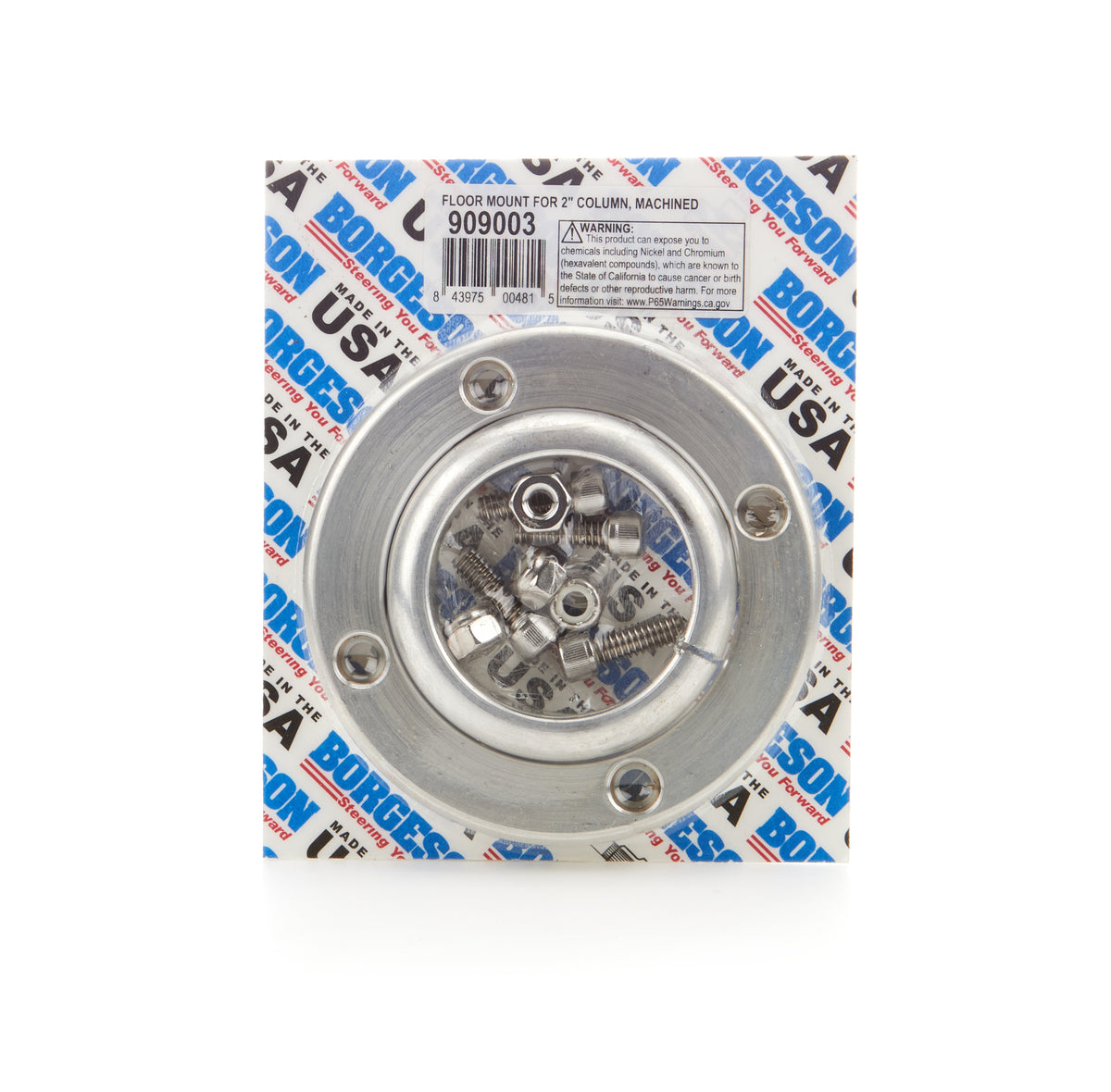 Borgeson Steering Column Bracket - 4 in Outer Diameter - 2 in Diameter Tube - Swivel - Machined