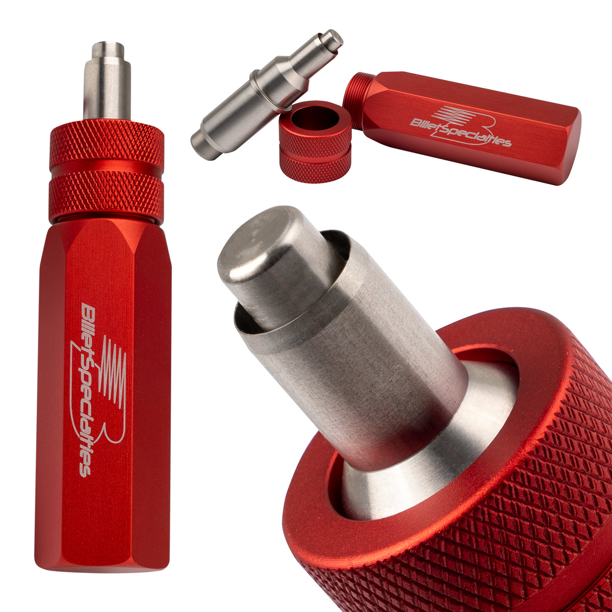 Billet Specialties Power Steering Hose Assembly Tool - 6AN -10AN - Red