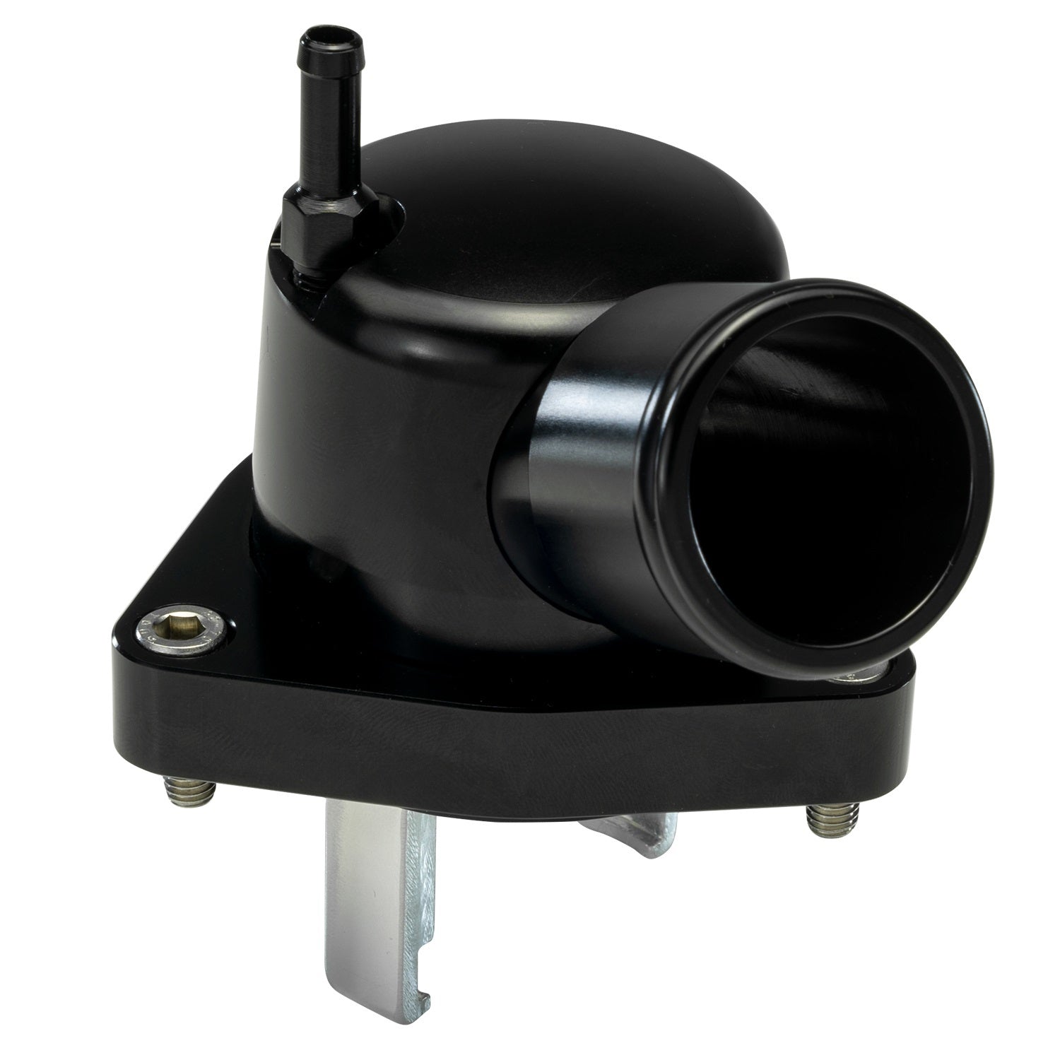 Billet Specialties 15 Degree Water Neck - 1-1/2 in Hose Barb - Black - GM LT-Series