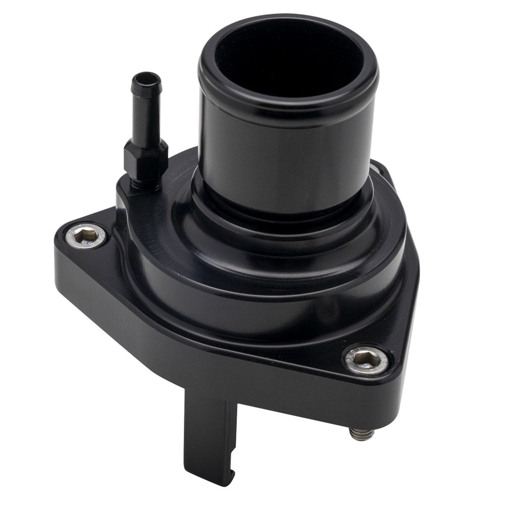 Billet Specialties Straight Water Neck - 1-1/2 in Hose Barb - Fixed - O-Ring - Black - GM LT-Series
