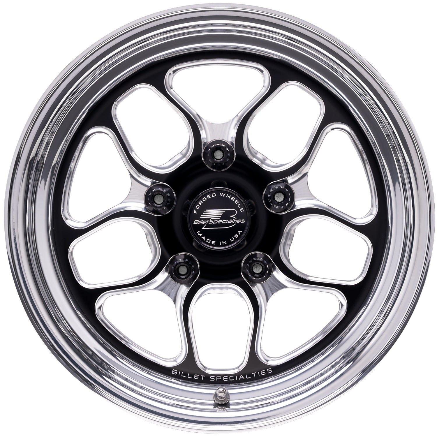 Billet Specialties Win Lite Wheel - 15 x 4" - 2.250" Backspace - 5 x 4.50" - Black/Machined