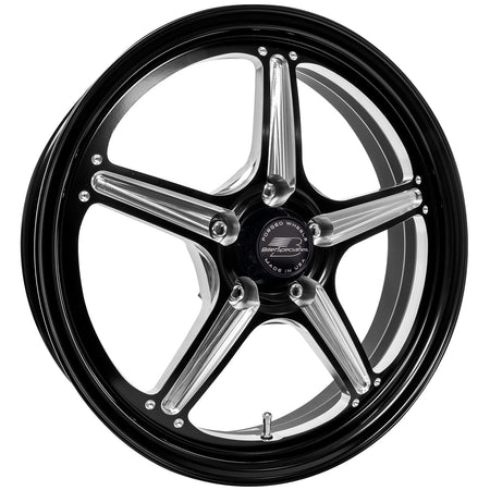 Billet Specialties Street Lite Aluminum Wheel - 17 x 4.5 in - 2 in Backspace - 5 x 4.5 in Bolt Pattern - Black / Machined Center