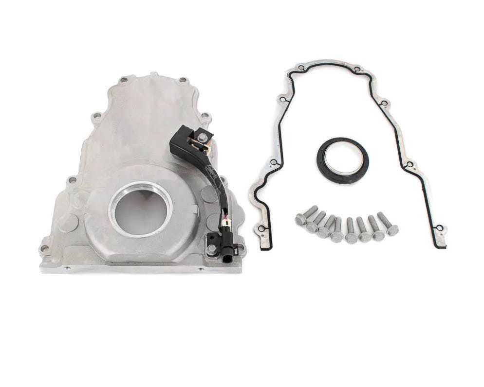 Brian Tooley Racing 1-Piece Aluminum Timing Cover - Cam Sensor - GM LS-Series