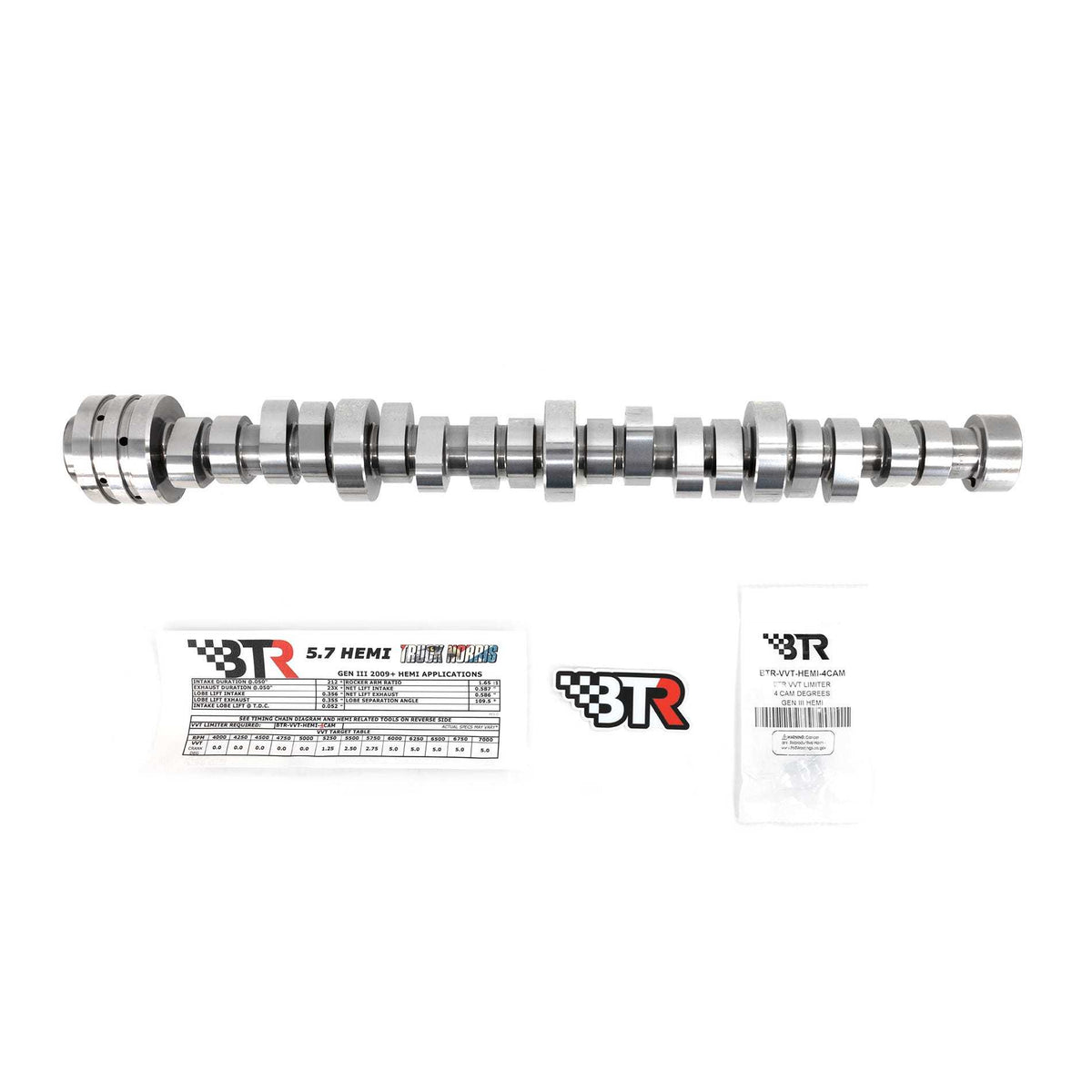 Brian Tooley Racing Truck Norris Hydraulic Roller Camshaft - Lift 0.587 / 0.586 in - Intake Duration 212 - 109.5 LSA - 1500 / 7000 RPM - Mopar Gen III Hemi
