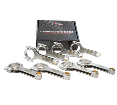 Brian Tooley Racing H-Beam Connecting Rod - 6.125 in Long - Bushed - 7/16 in Cap Screws - GM LS-Series (Set of 8)