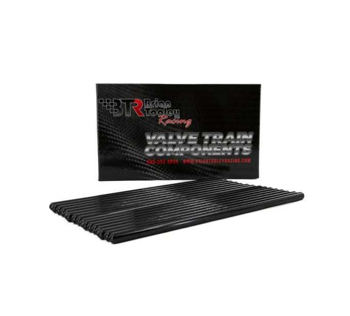 Brian Tooley Racing Stock Replacement Pushrod - 7.850 in Long - 3/8 in Diameter - 0.080 in Thick Wall - Chromoly (Set of 16)